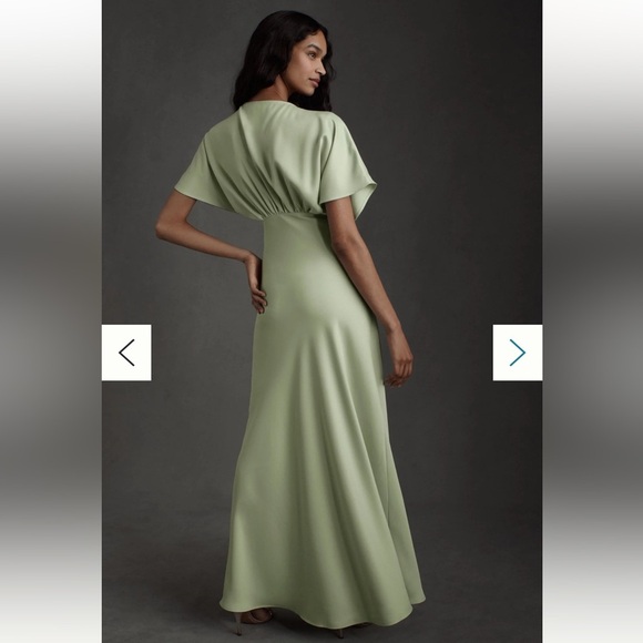 Anthropologie BHLDN Leila Satin Charmeuse Maxi Floor Length Dress - Picture 2 of 13